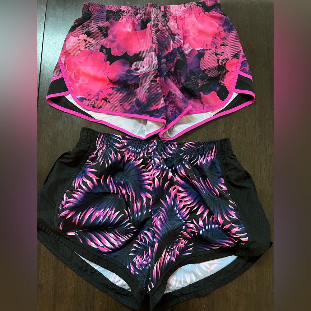 Vibrant Pink and Black Athletic Shorts
